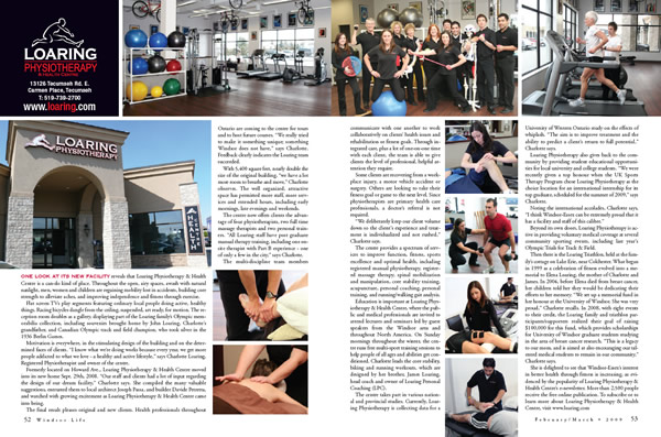 Feature article in Windsor Life Magzine